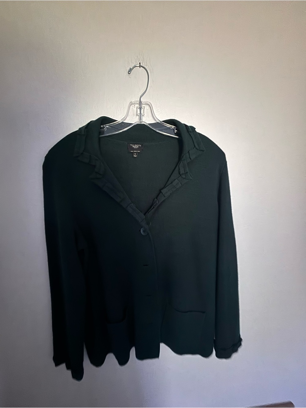Talbots Dark Green Cardigan Sweater